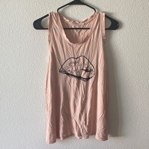 Guess Pink Graphic Muscle Tee
